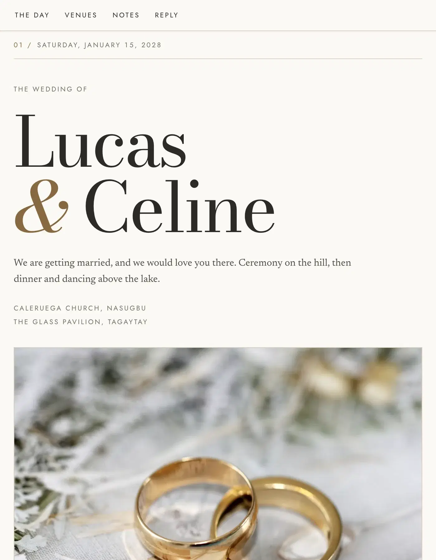 Atelier wedding invitation template