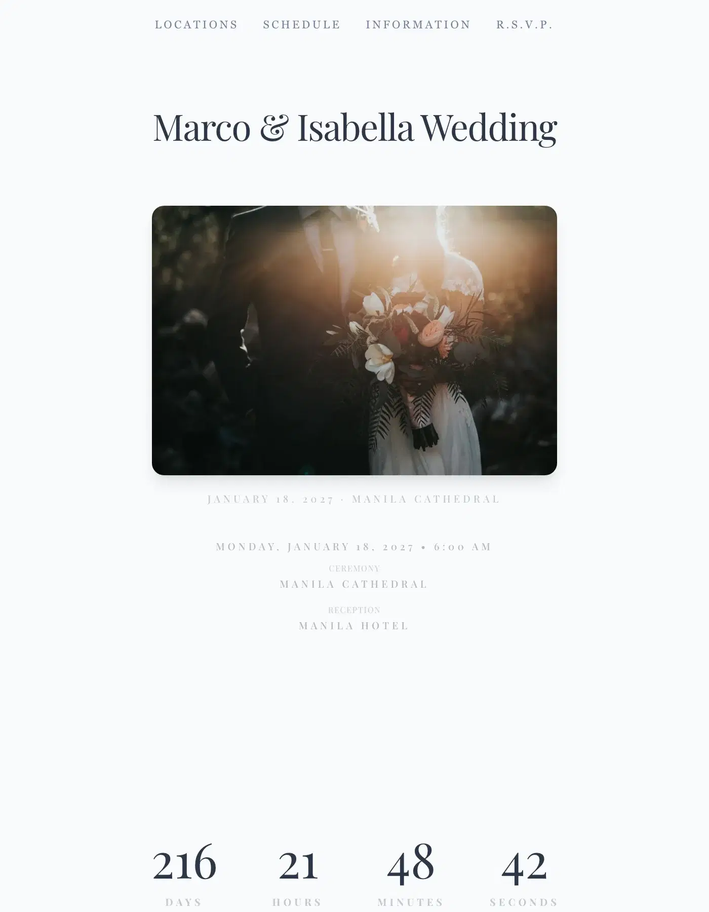 Classic wedding invitation template