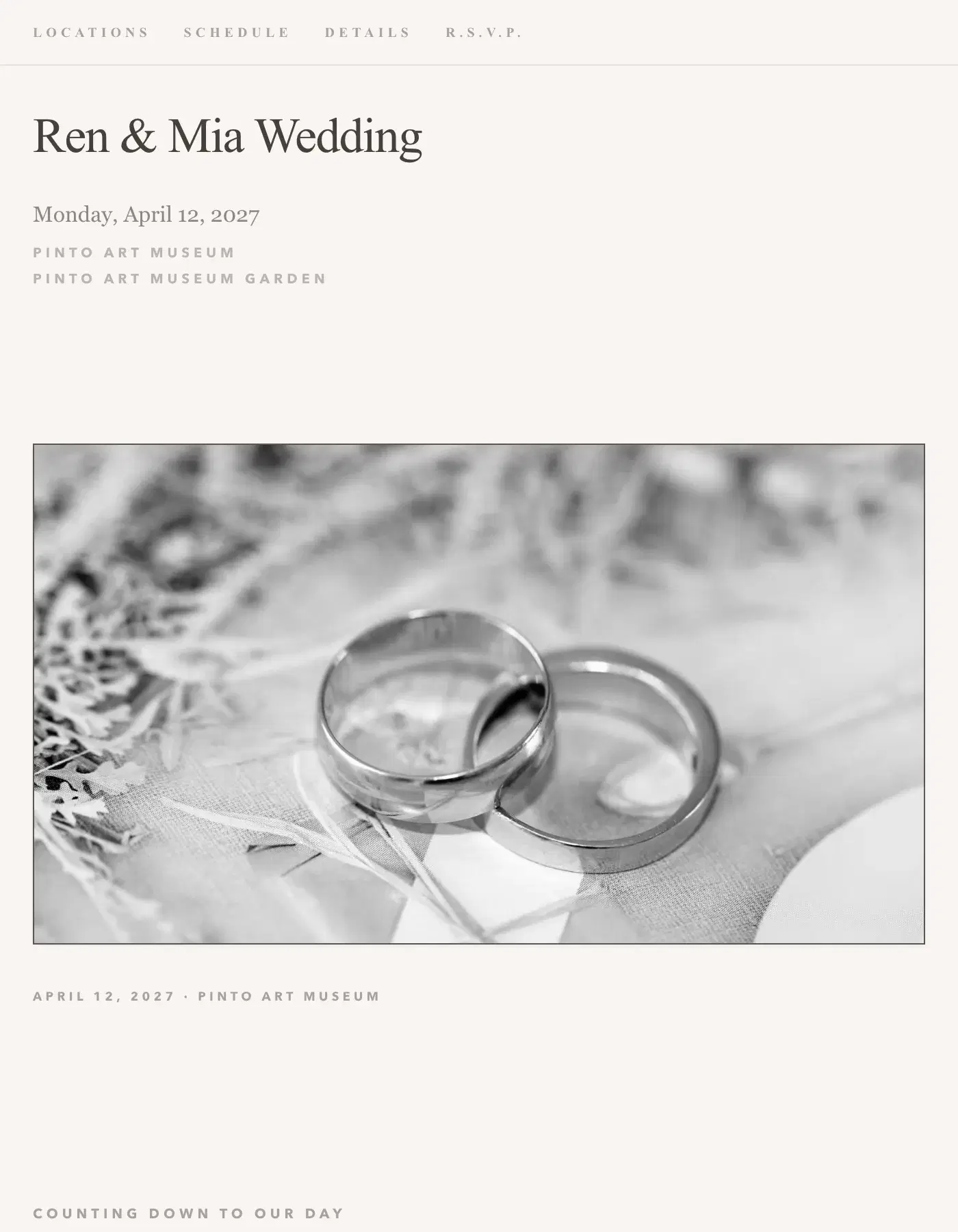 Minimal wedding invitation template