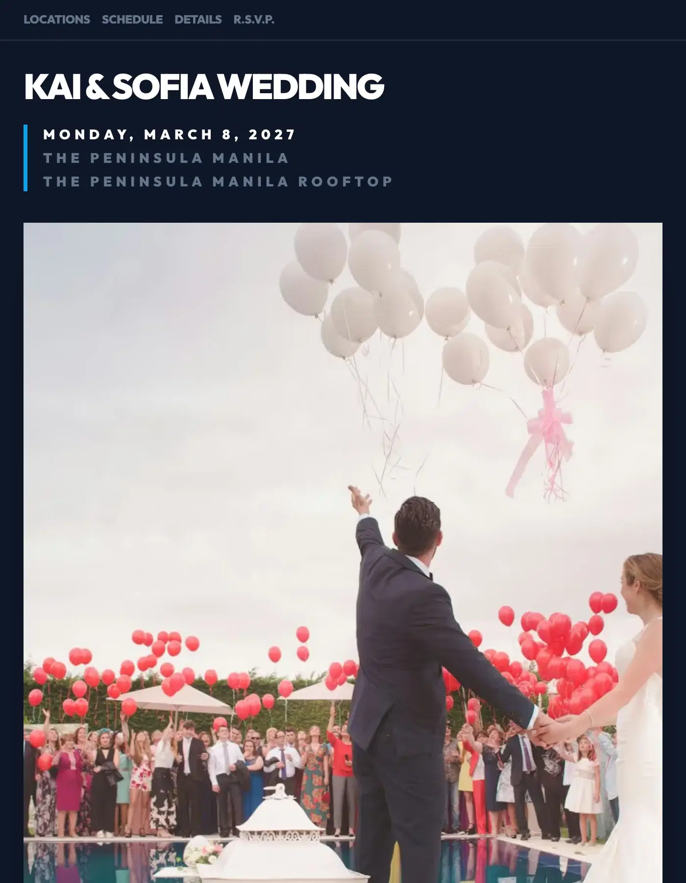 Modern wedding invitation template