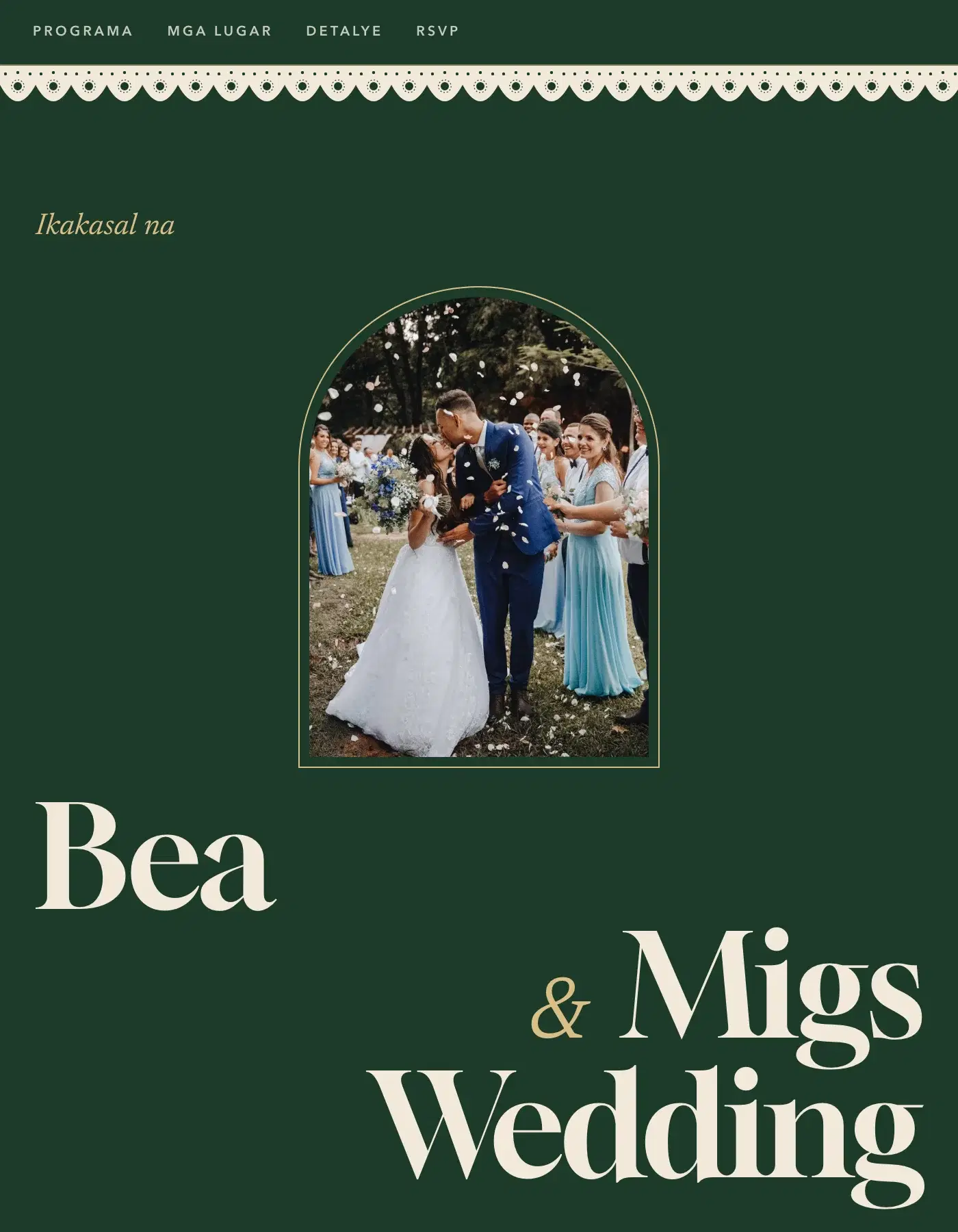 Piña wedding invitation template