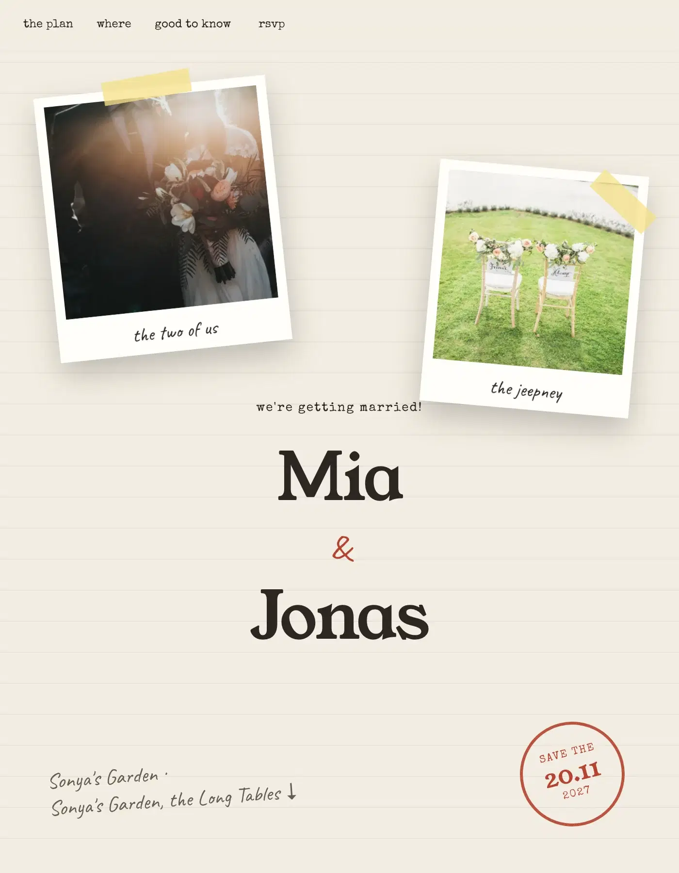 Scrapbook wedding invitation template