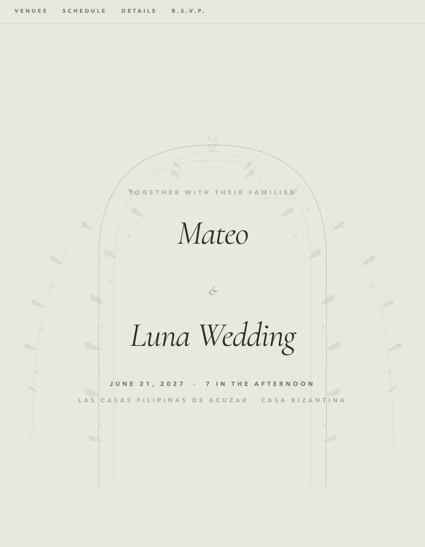 Terracotta wedding invitation template